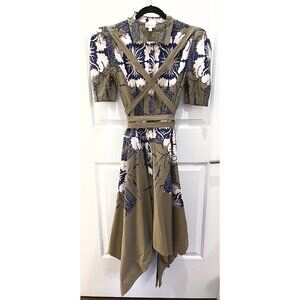 NWT Gary Graham 100% Cotton Floral Shirtdress, Size Medium